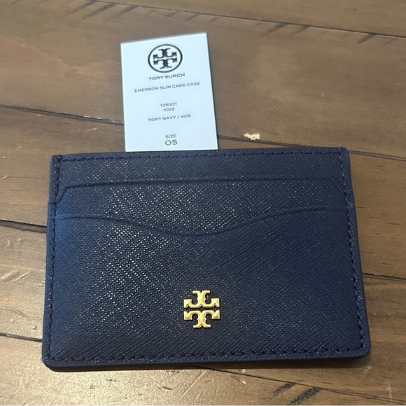 Tory Burch Handbags - NWT🔥 TORY BURCH EMERSON SLIM CARD CASE Denim
